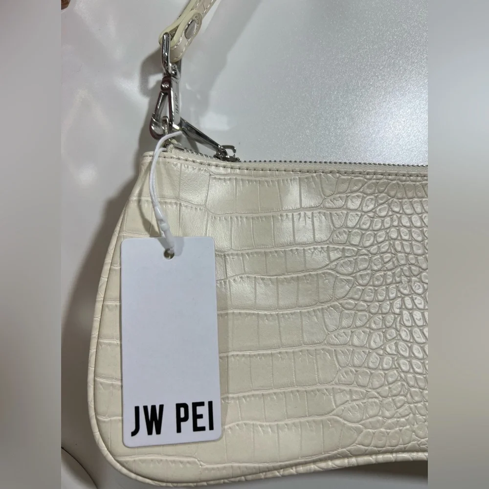 JW PEI | Eva Shoulder Handbag - Ivory Croc